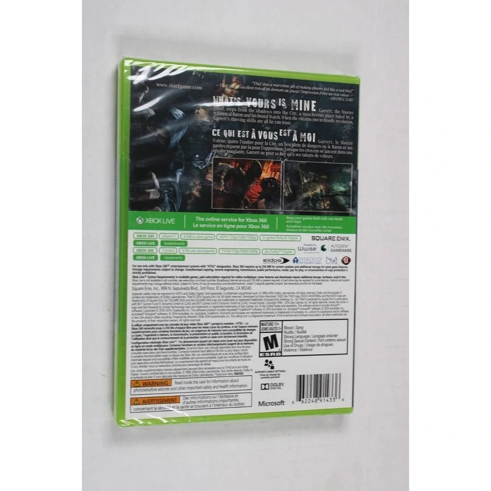 Thief (Microsoft Xbox 360, 2014) Brand New, Sealed